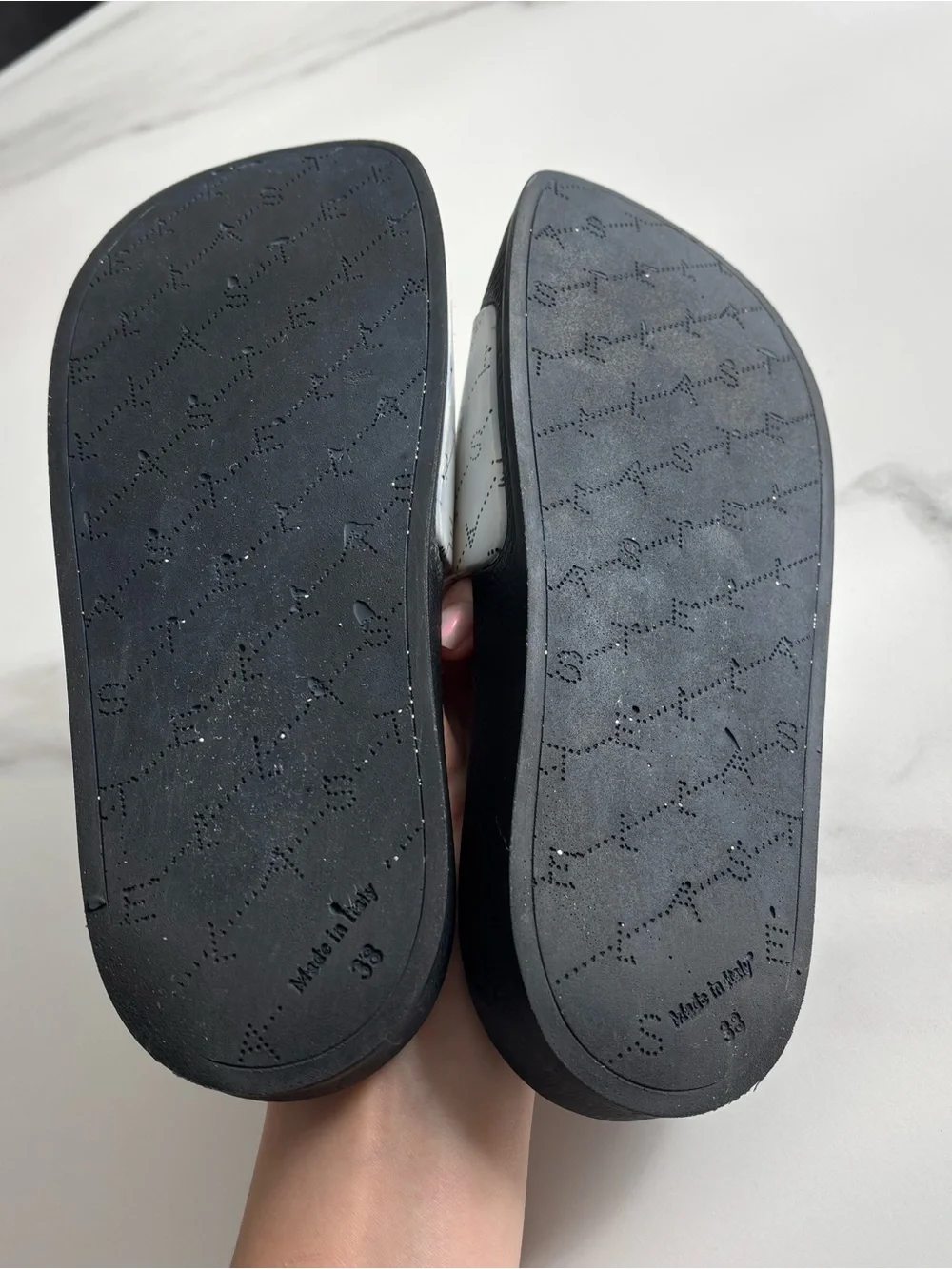 Stella McCartney Vegetarian Leather Printed Slides size 38